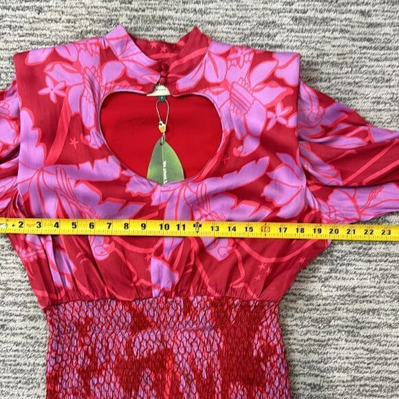 NWT Farm Rio LIVING NATURE BURGUNDY
HEART SHAPED NECKLINE MINI Small - Picture 13 of 16